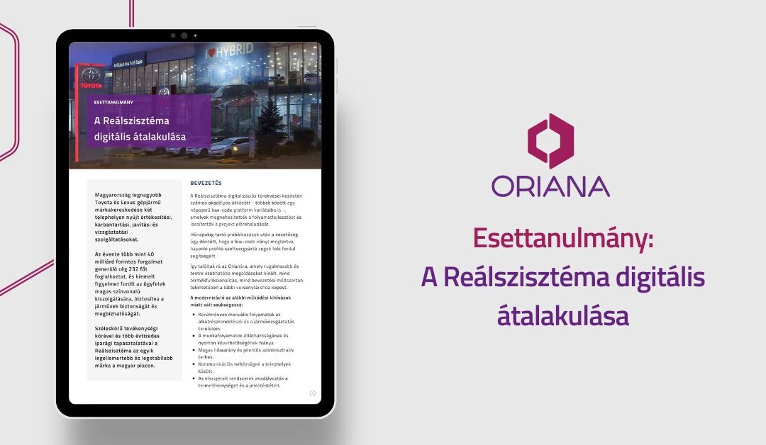 Esettanulmány: A Reálszisztéma digitális átalakulása